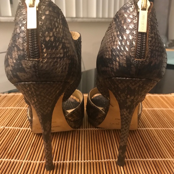 Authentic Private Jimmy Choo Multicolor Python Leather embossed Sz 40 - Picture 8 of 8